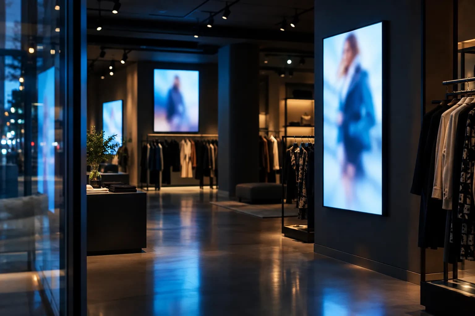 Promotional digital signage in a retail store